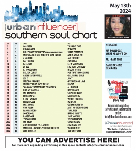 Image: Southern Soul Chart: May 13th 2024