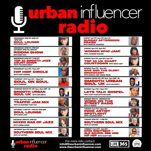 Image: Urban Influencer Radio Schedule 
