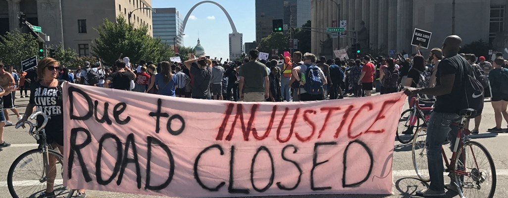 Image: Over 80 Protesters Arrested During Weekend Of Upheaval in St. Louis Following Officer Acquittal