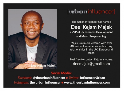Image: Dee Kejam has been named Vp of Business Development and Music Programming  for the Urban Influencer. 