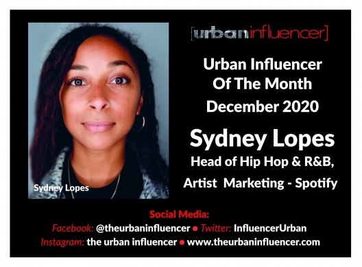 Image: Sydney Lopes - Urban Influencer of the month - Spotify 