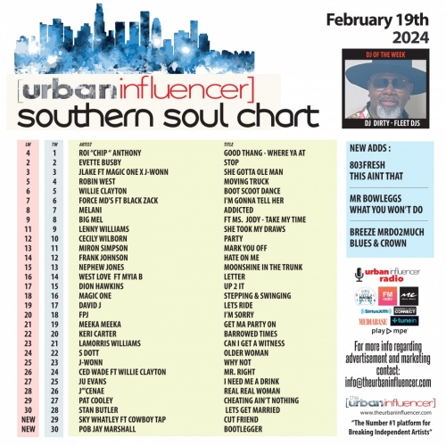 Image: Southern Soul Chart: Feb 19th 2024