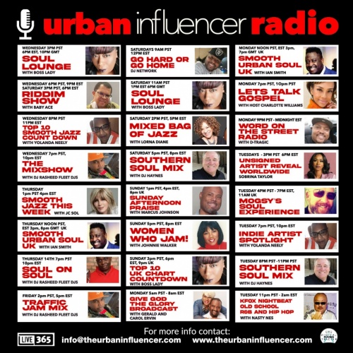 Image: Urban Influencer Radio Schedule 