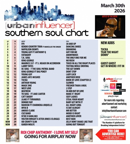Image: Southern Soul Chart: Mar 30th 2026