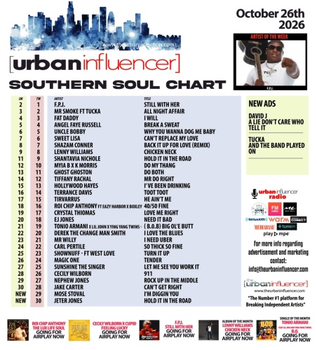 Image: Southern Soul Chart: Oct 26th 2026