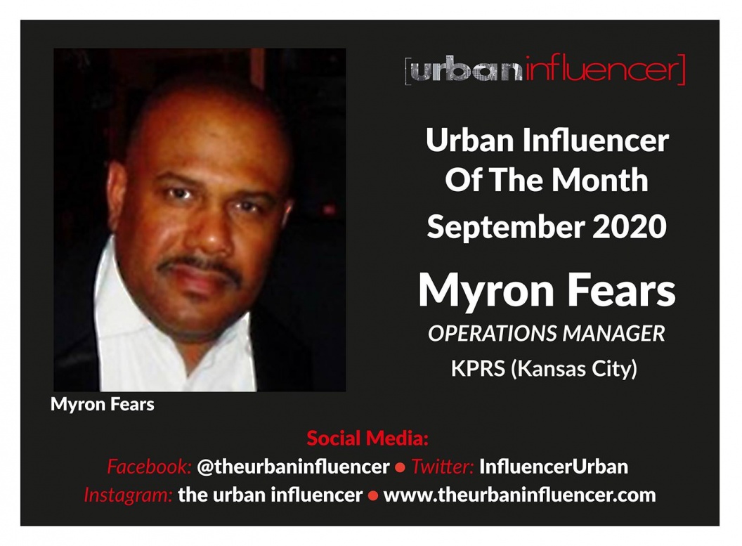 Image: Urban influencer of the Month of Sept - Myron Fears