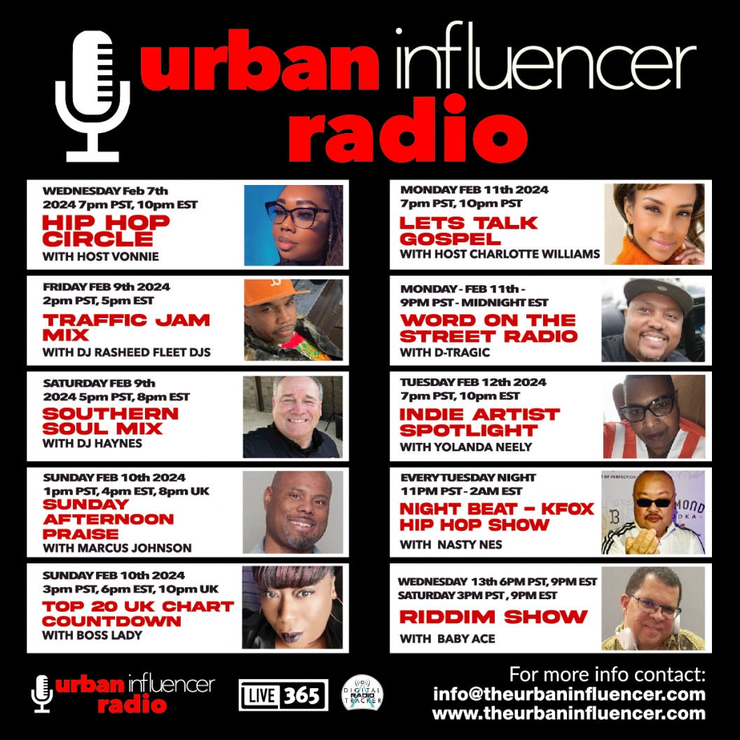 Image: Urban Influencer Radio Schedule 