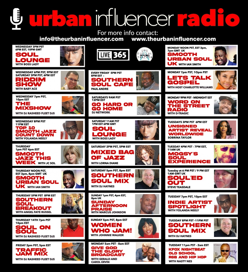 Image: Urban Inlfuencer Radio Schedule
