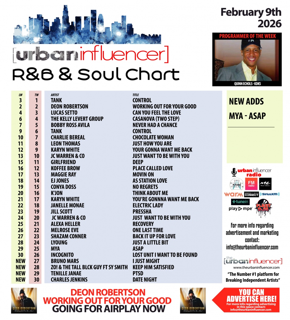 Image: R&B Chart: Feb 9th 2026