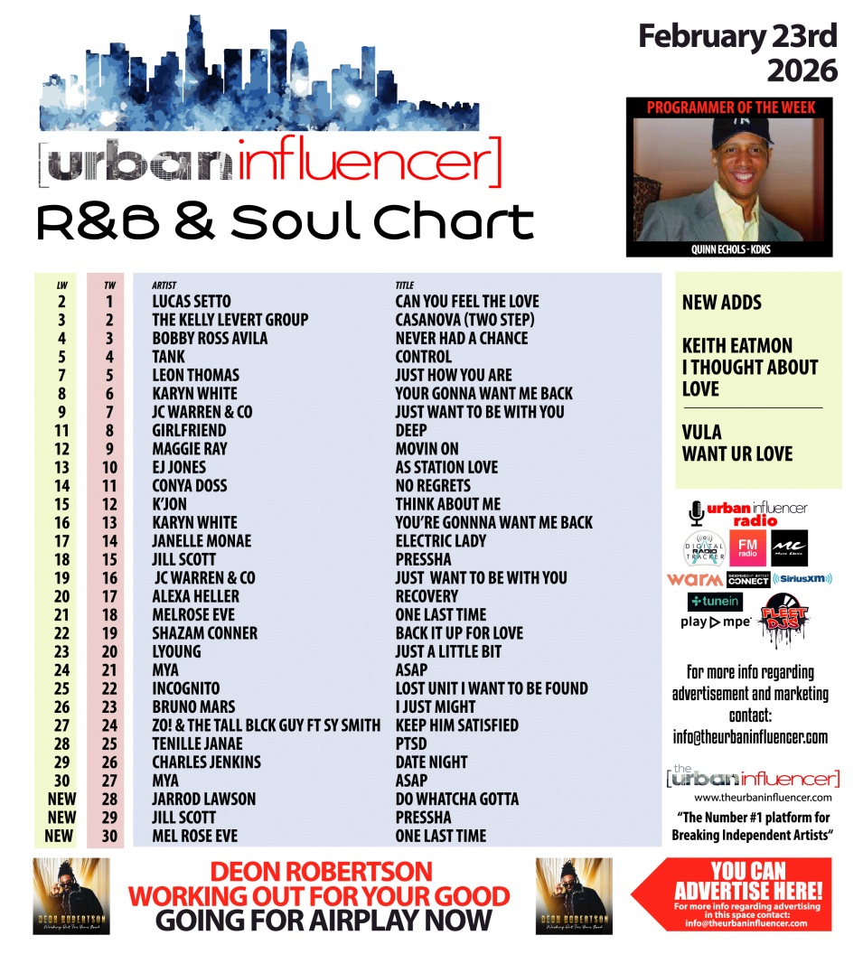 Image: R&B Chart: Feb 23rd 2026