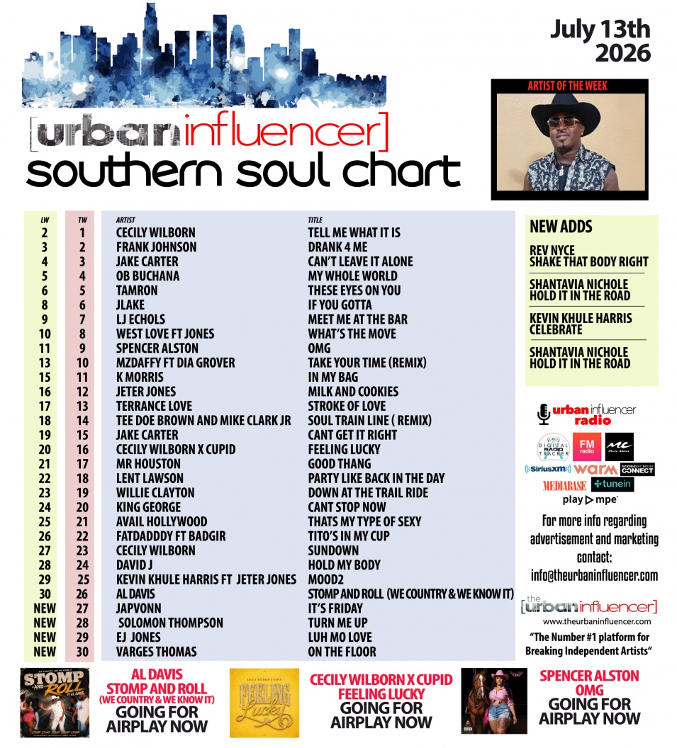 Image: Southern Soul Chart: Jul 13th 2026