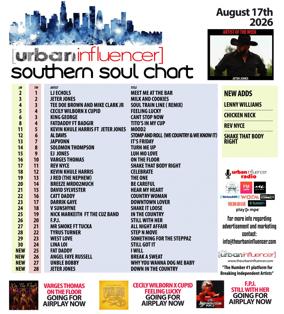 Image: Southern Soul Chart: Aug 17th 2026