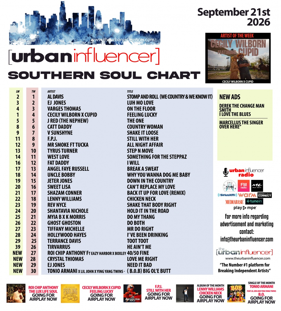 Image: Southern Soul Chart: Sep 21st 2026