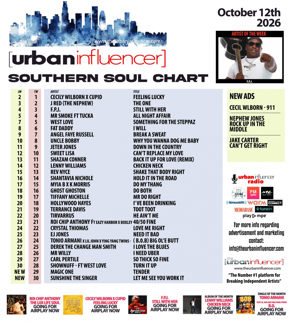 Image: Southern Soul Chart: Oct 12th 2026