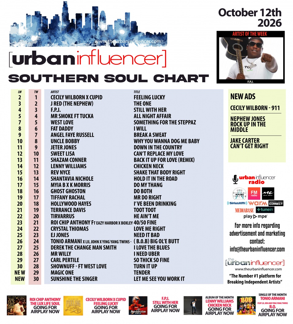 Image: Southern Soul Chart: Oct 14th 2026