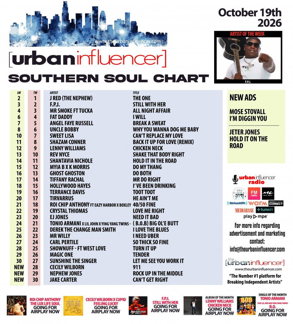 Image: Southern Soul Chart: Oct 19th 2026
